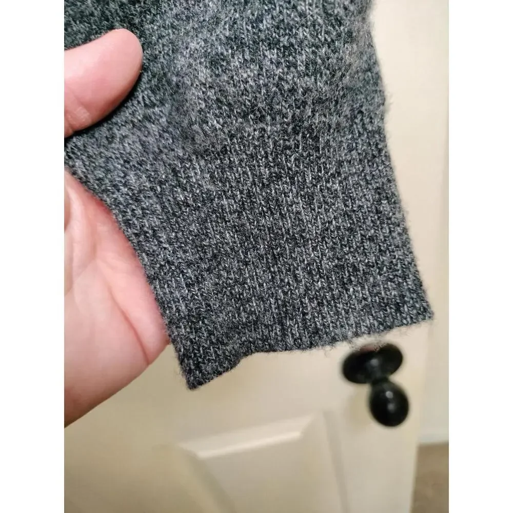 Lux Cashmere Men’s V-Neck Sweater Large 100%‎ Pure Cashmere Charcoal Gray Soft